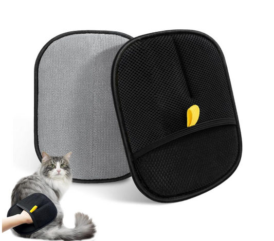 Pet Hair Removal & Grooming Mitt for Dogs & Cats